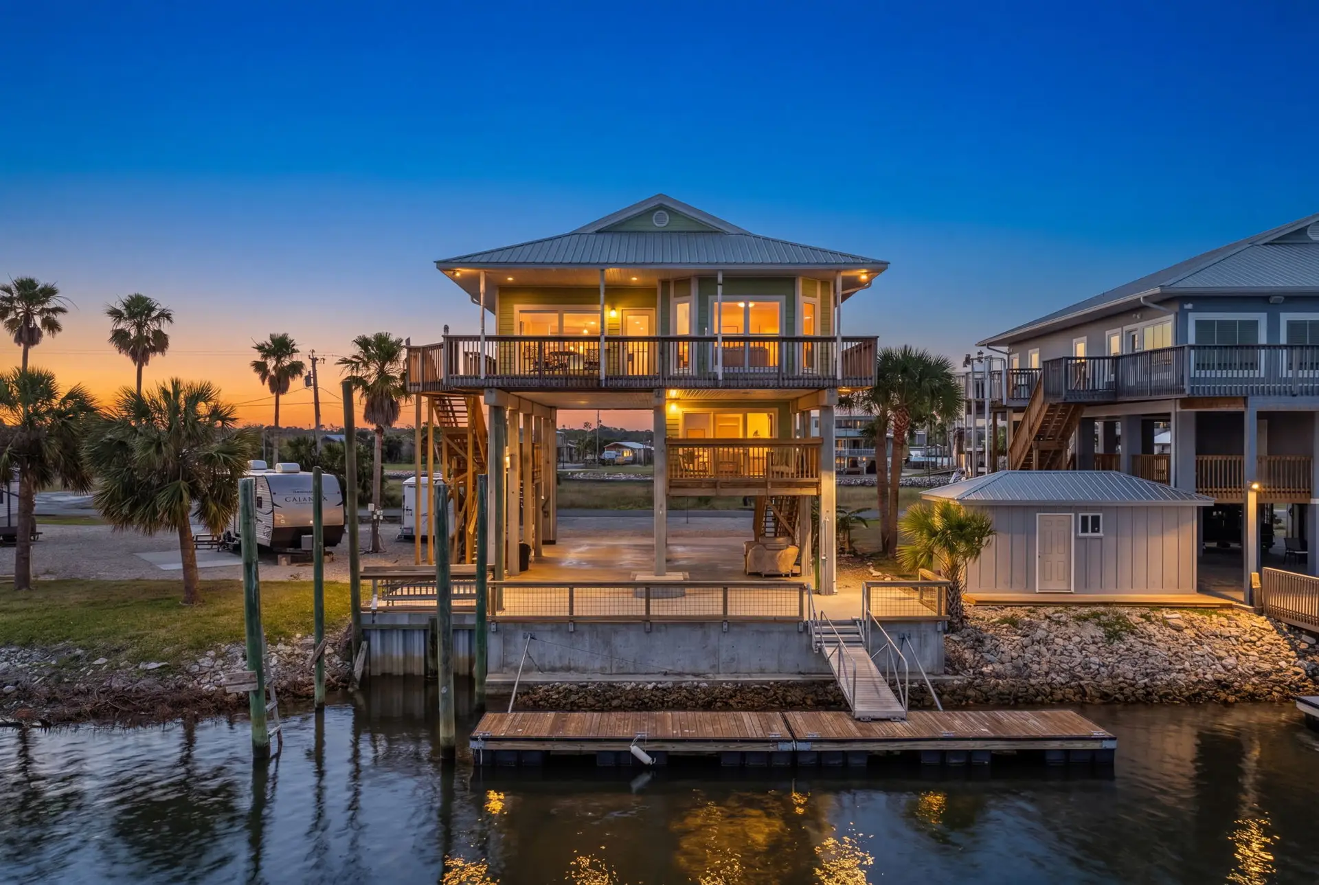 beautiful waterfront home in Keaton Beach Florida waterfront to Gulf of America