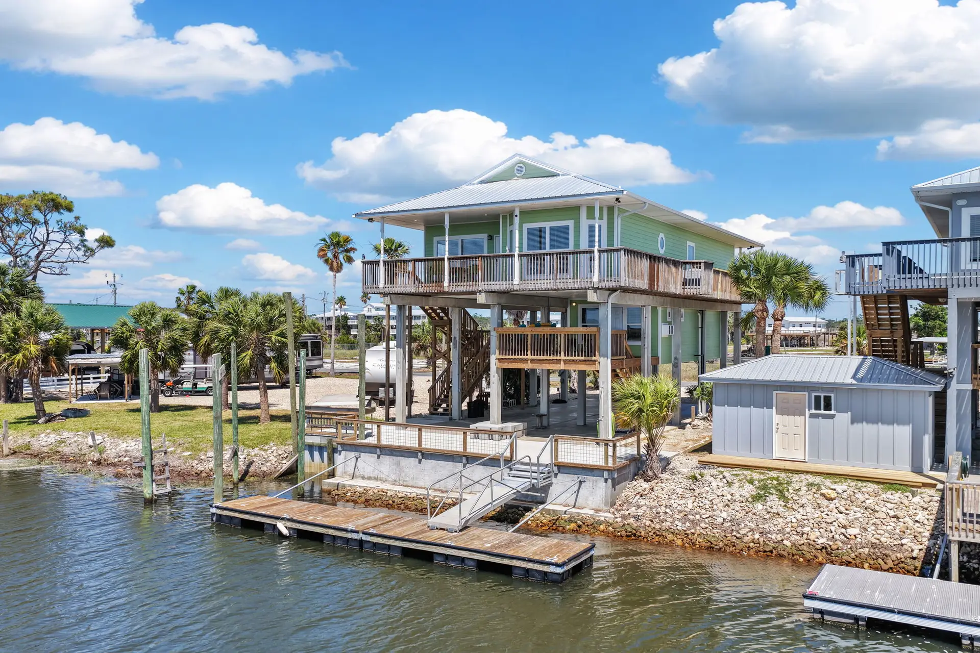 Two story waterfront home in Keaton Beach Florida by Steinhatchee Florida